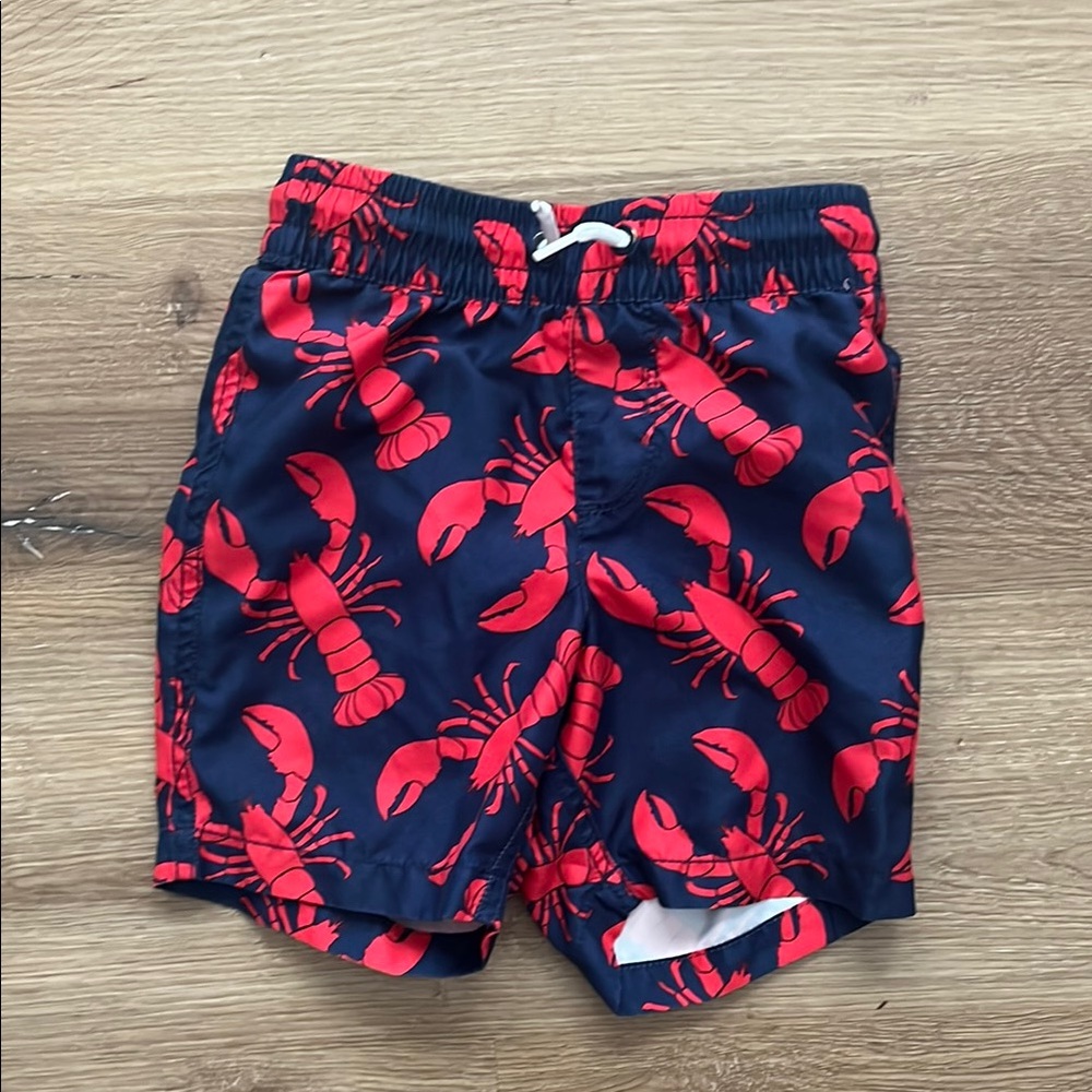 Boys Old Navy Red and Blue Lobster Print Shorts